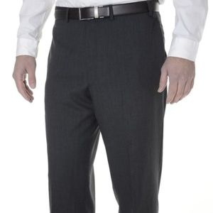 Calvin Klein Charcoal Gray Men's Flat Front Pants